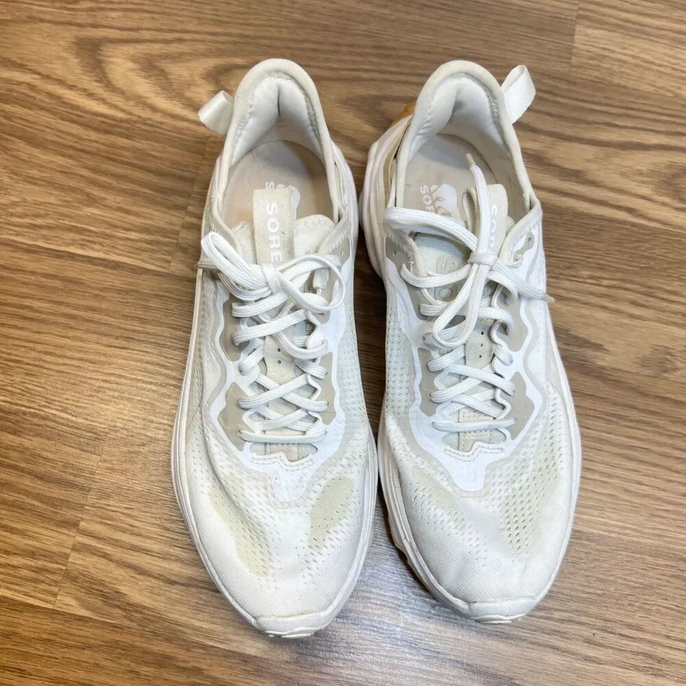 Sorel Kinetic Breakthru Running Athletic Sneaker‎ Shoe Chunky White Womens Sz 10
